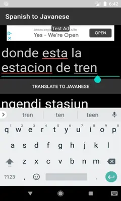 Spanish to Javanese Translator android App screenshot 2